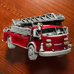1978 Vintage Red Fire Truck Belt Buckle